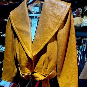 FRAME belted real leather jacket size L never worn. New with Tags